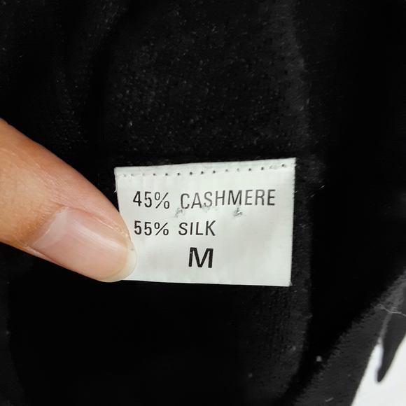 VTG CARRIE FORBES Long Sleeve Button Down Cashmere Silk Blend Sweater Cardigan M - Picture 6 of 7